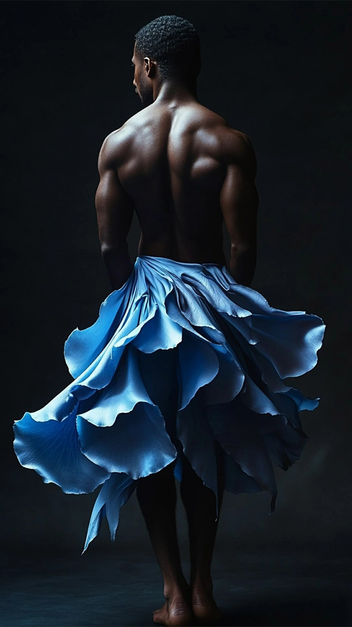 A promotional image for Man in a Dress.